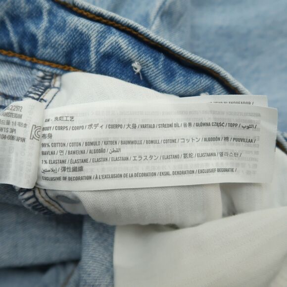 Abercrombie & Fitch Jeans Womens 4L Blue Mid-Rise Straight 32" Inseam Distressed - Picture 10 of 16